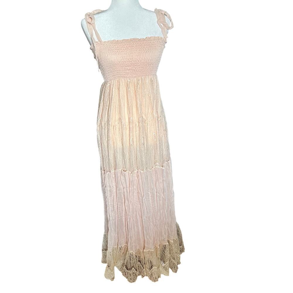 Vintage rue 21 blush pink lace dress sz L